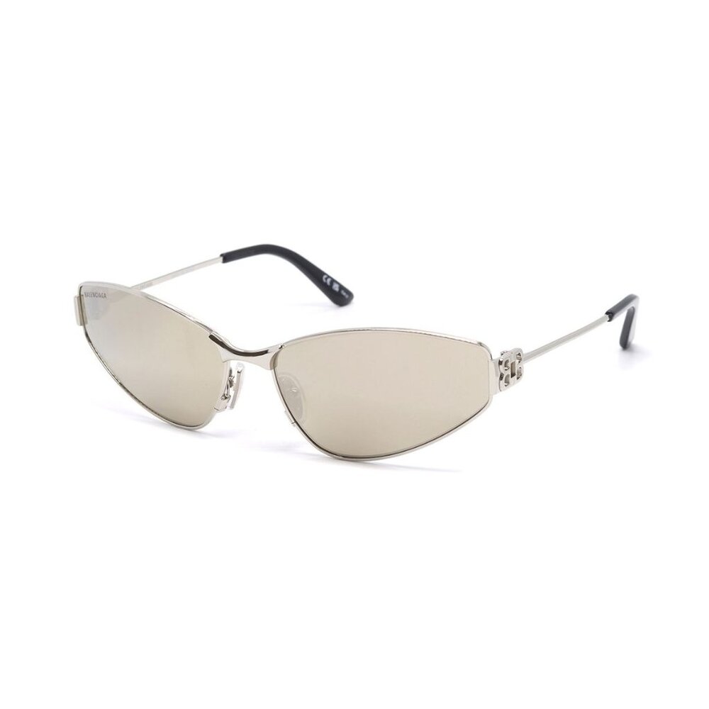 NEW BALENCIAGA SUNGLASSES BB0335S 006 SILVER UNISEX EYEWEAR